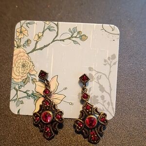 Vintage-Inspired Red Earrings